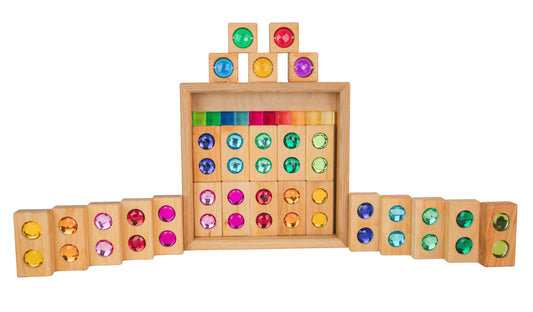 Bauspiel – kleine Farbstraße mit Lichtbauwürfel