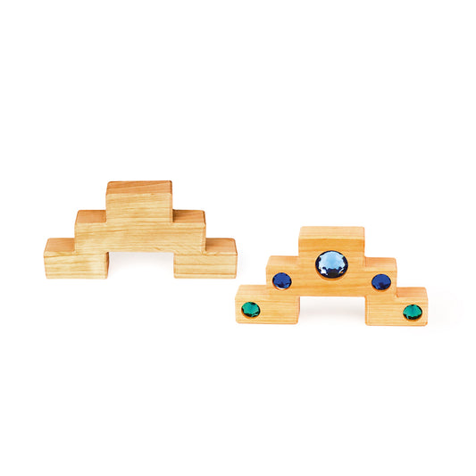 FARBTREPPEN mit Lichtbauquadern 32-teilig