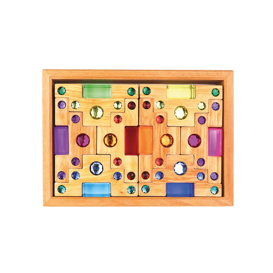 FARBTREPPEN mit Lichtbauquadern 32-teilig