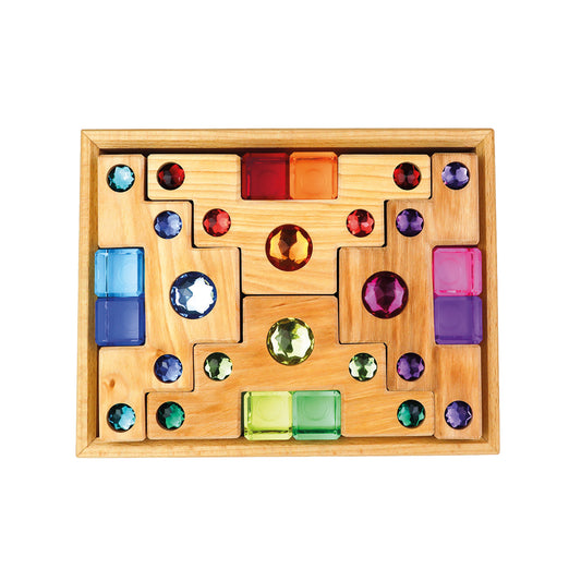 FARBTREPPEN mit Lichtbauquadern 16-teilig