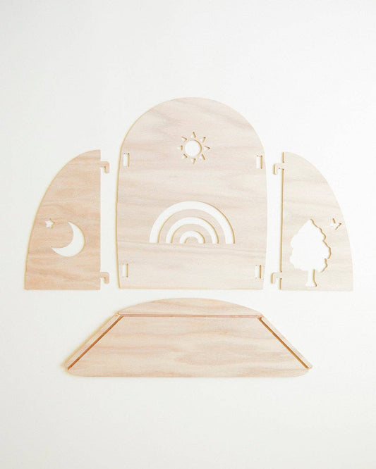 Natur-Tischdisplay aus Holz - Waldorf Decor