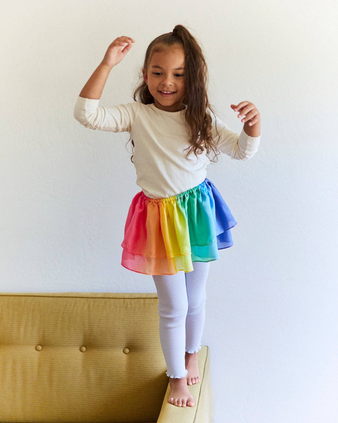 Regenbogen-Tütü aus 100% Seide — Dress Up Play, Tanzkostüm