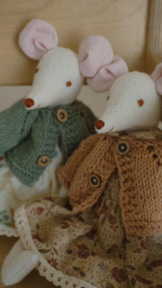 Glücksbub Mäuse Mama - Handgemachte Stoffmäuse