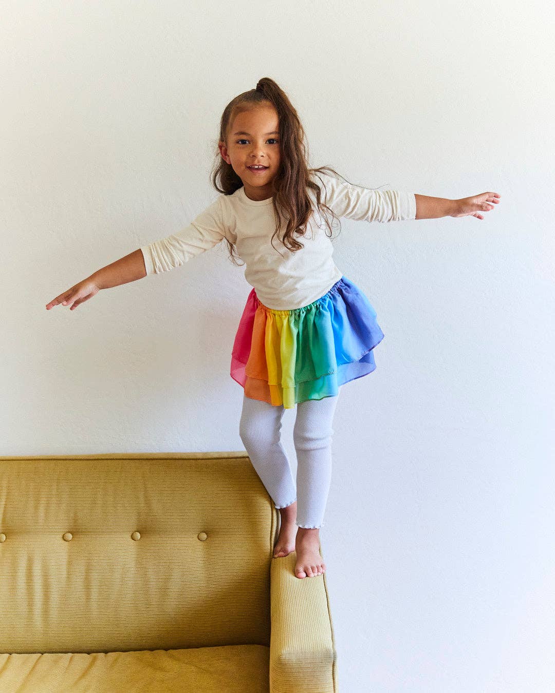 Regenbogen-Tütü aus 100% Seide — Dress Up Play, Tanzkostüm