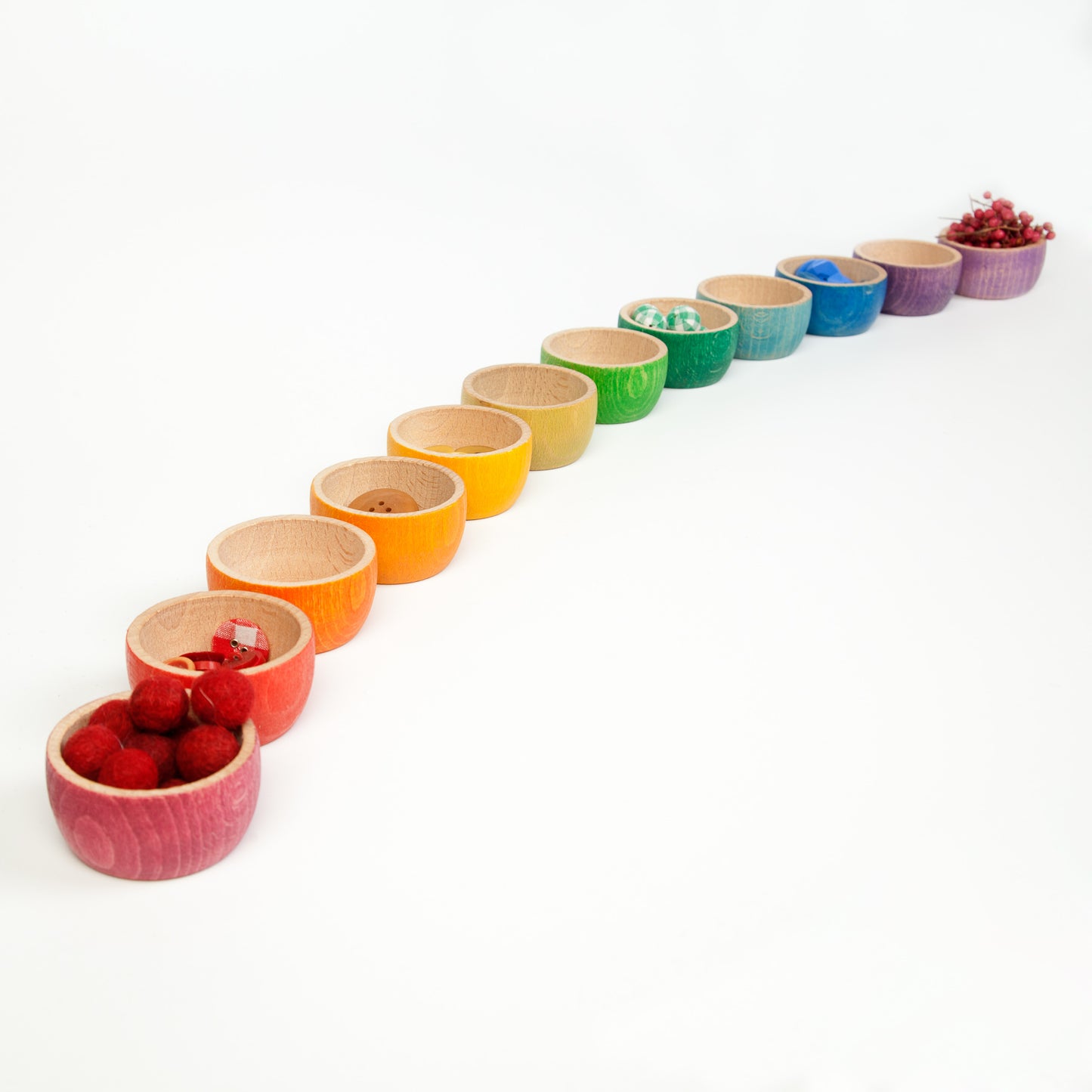 12 Bowls - 12 Schälchen •Grapat Holzspielzeug