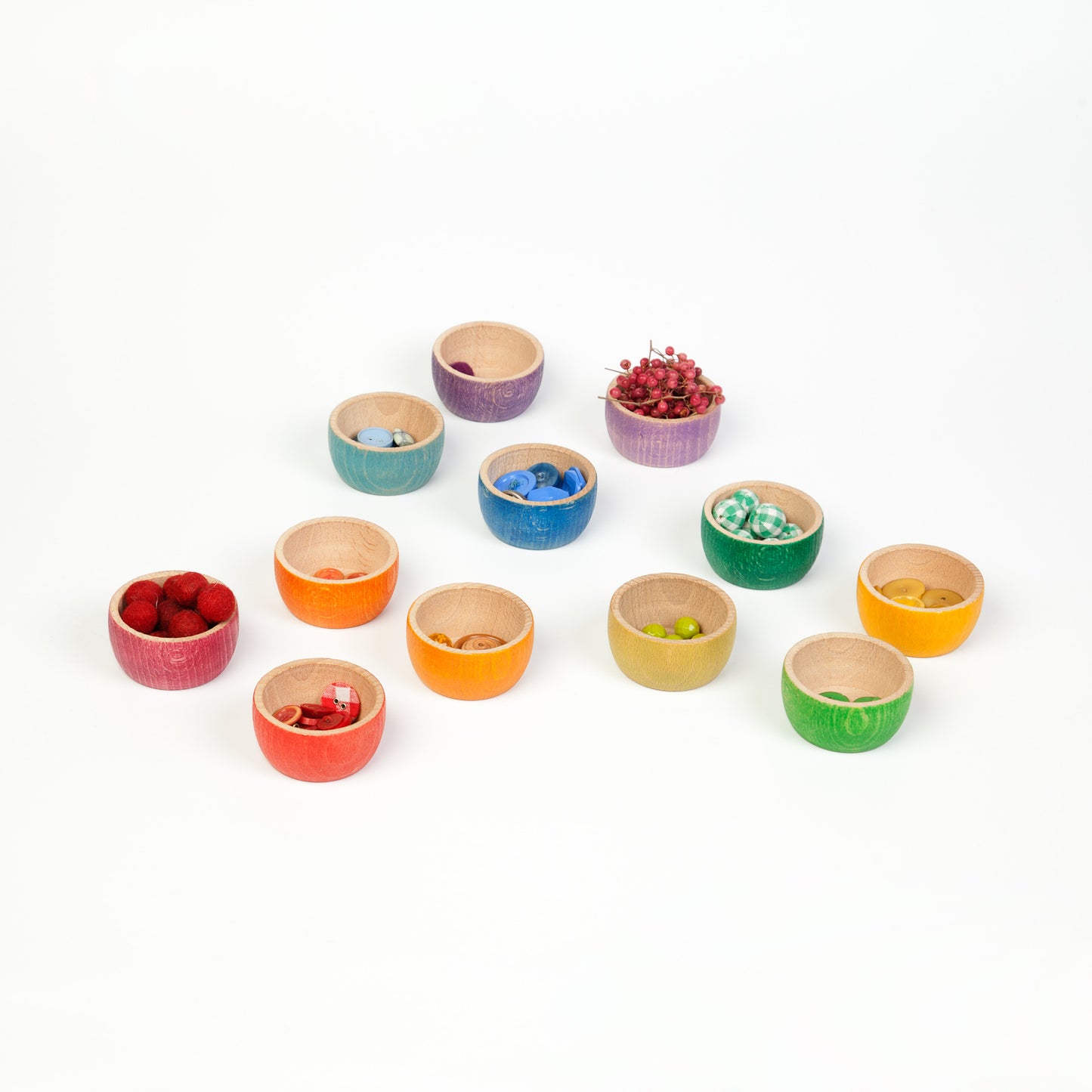 12 Bowls - 12 Schälchen •Grapat Holzspielzeug