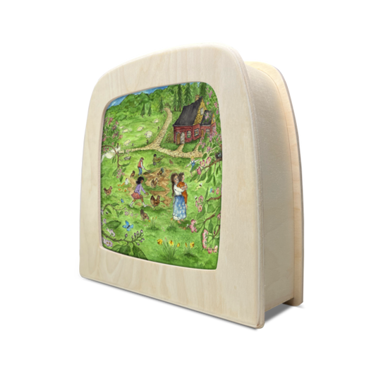 Lichterkarte - Rote Hütte Frühling - Eentje van Margo