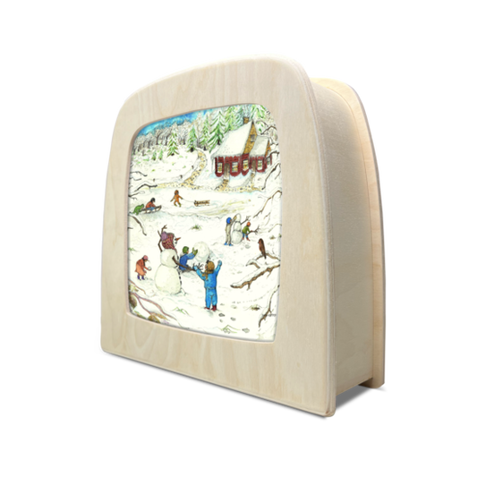 Lichterkarte - Rotes Häuschen: Winter - Eentje van Margo