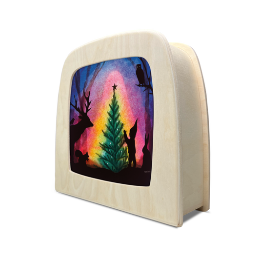 Lichterkarte -Weihnachtsbaum - Vogel Geluk