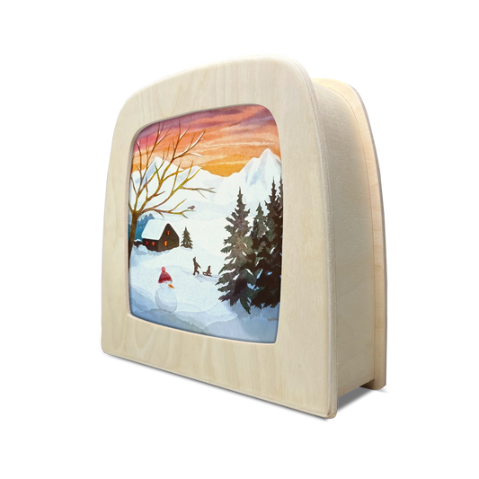 Lichterkarte - Schlittenlied- Vogel Geluk