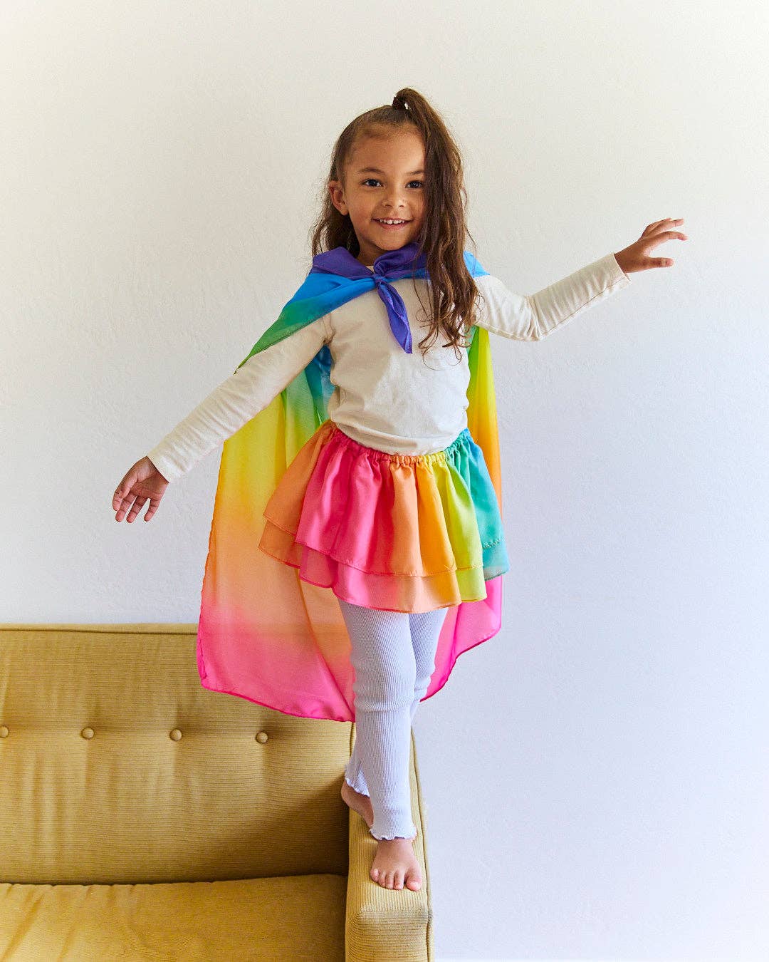 Regenbogen-Tütü aus 100% Seide — Dress Up Play, Tanzkostüm