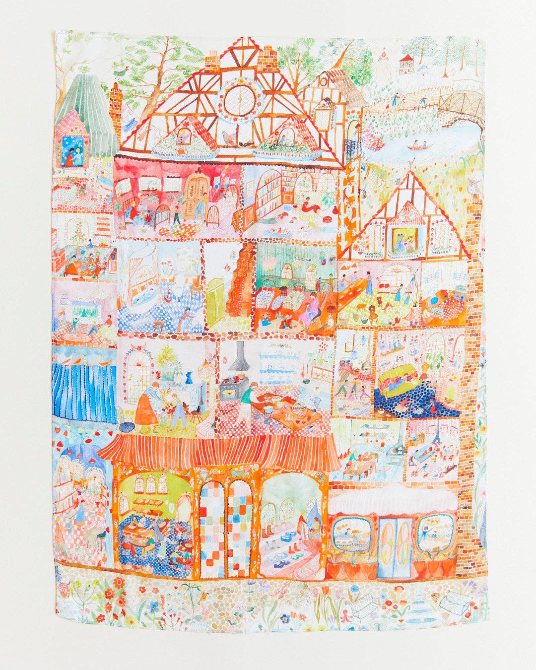 Seek & Find Dollhouse Playsilk - Puppenhaus-Spielszene