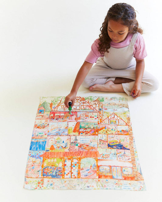 Seek & Find Dollhouse Playsilk - Puppenhaus-Spielszene