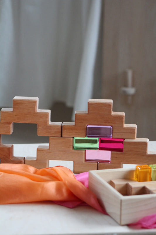 TREPPENKLÖTZE mit Lichtbauquadern