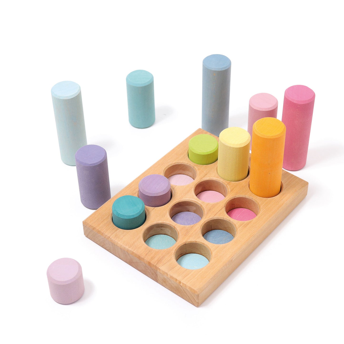 Steckspiel Kleine Walzen Pastell