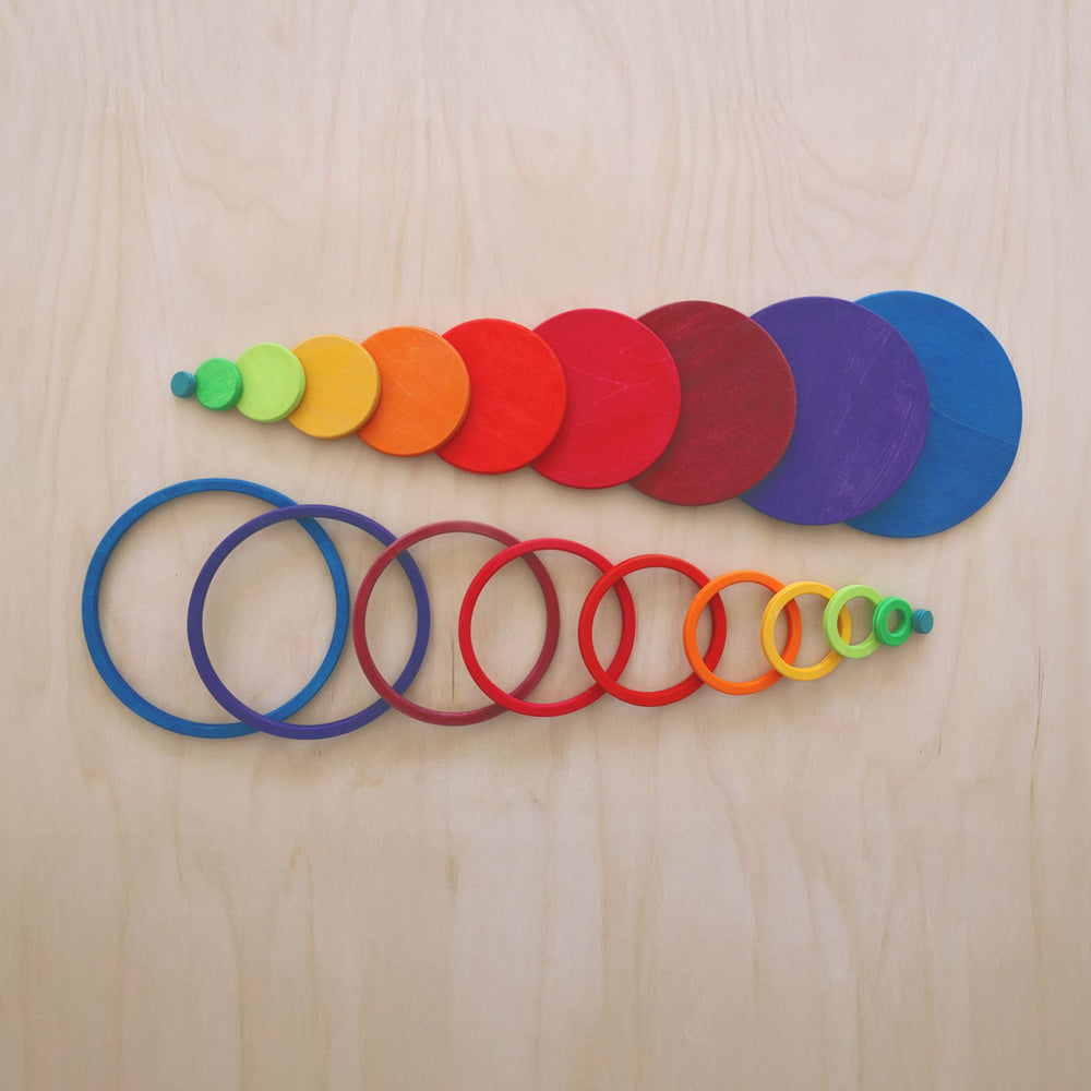 Konzentrische Kreise und Ringe Regenbogen