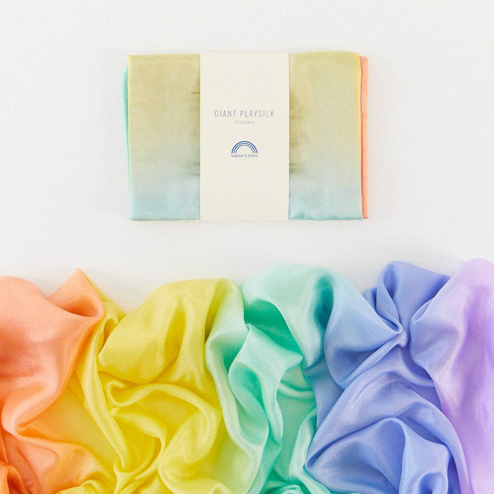 Riesiges weiches Regenbogen-Spielseidentuch
