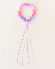 Haarband „Blossom Garland“ aus Seide in Rosa und Violett