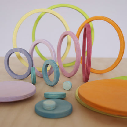 Konzentrische Kreise und Ringe Pastell