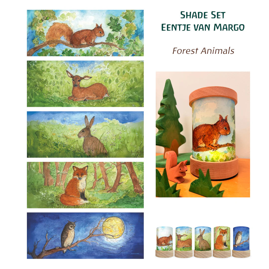 Lichterkarten Set - Tiere des Waldes von Eentje van Margo
