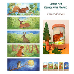Lichterkarten Set - Tiere des Waldes von Eentje van Margo