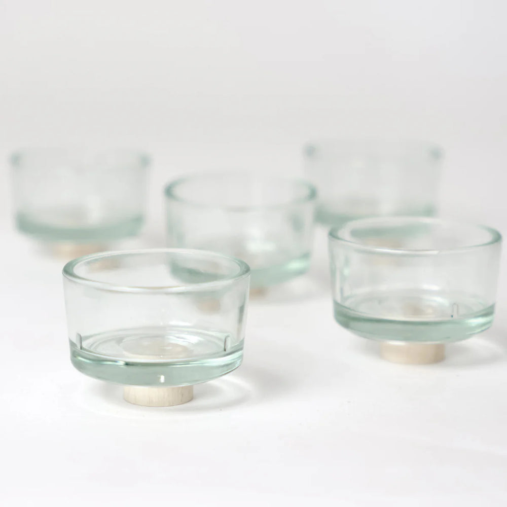 Grimms Teelichthalter aus Glas 5 Stück