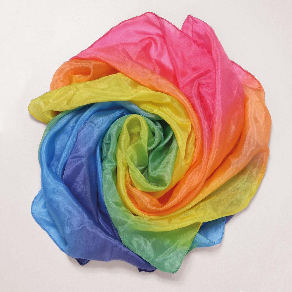Regenbogen Playsilk — 100% Naturseide