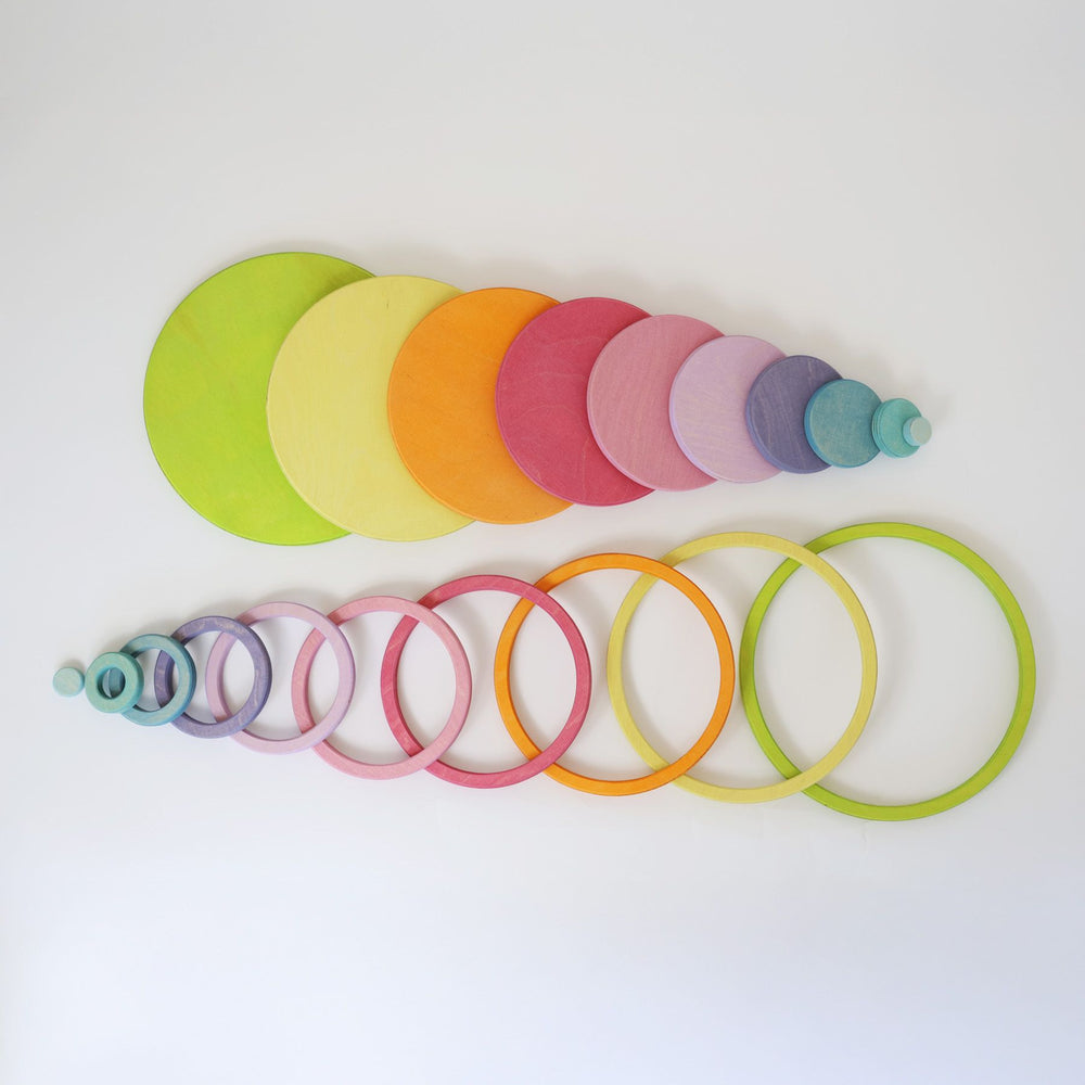Konzentrische Kreise und Ringe Pastell