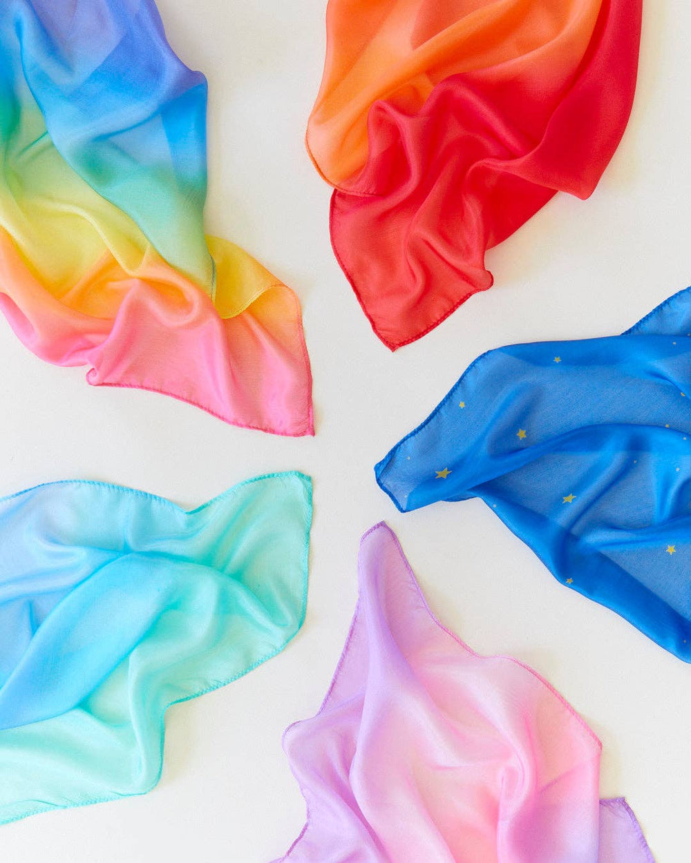 Mini Enchanted Playsilks — 100% natürliche Seide, Waldorf Toys