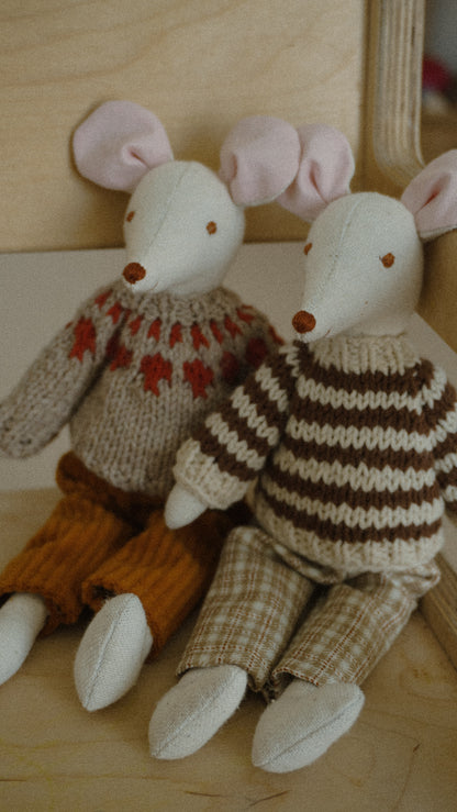 Glücksbub Mäuse Papa - Handgemachte Stoffmäuse