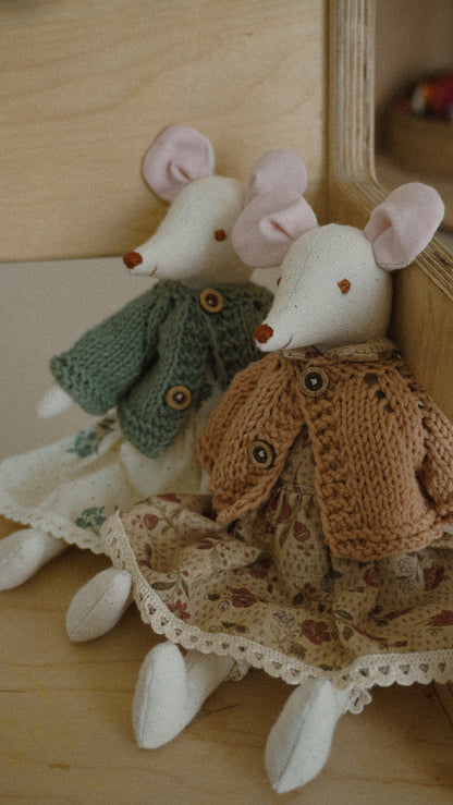 Glücksbub Mäuse Mama - Handgemachte Stoffmäuse