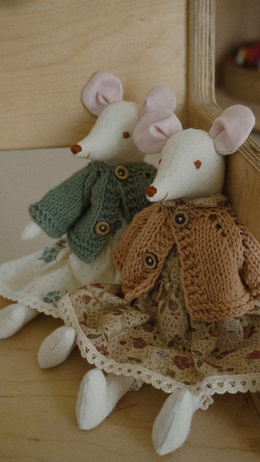 Glücksbub Mäuse Mama - Handgemachte Stoffmäuse