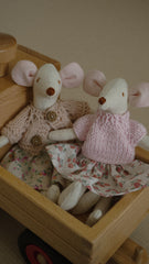 Glücksbub Mäusemädchen - Handgemachte Stoffmäuse