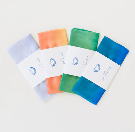 Mini Earth Playsilks - Waldorfspielzeug aus 100% Seide mit offenem Ende