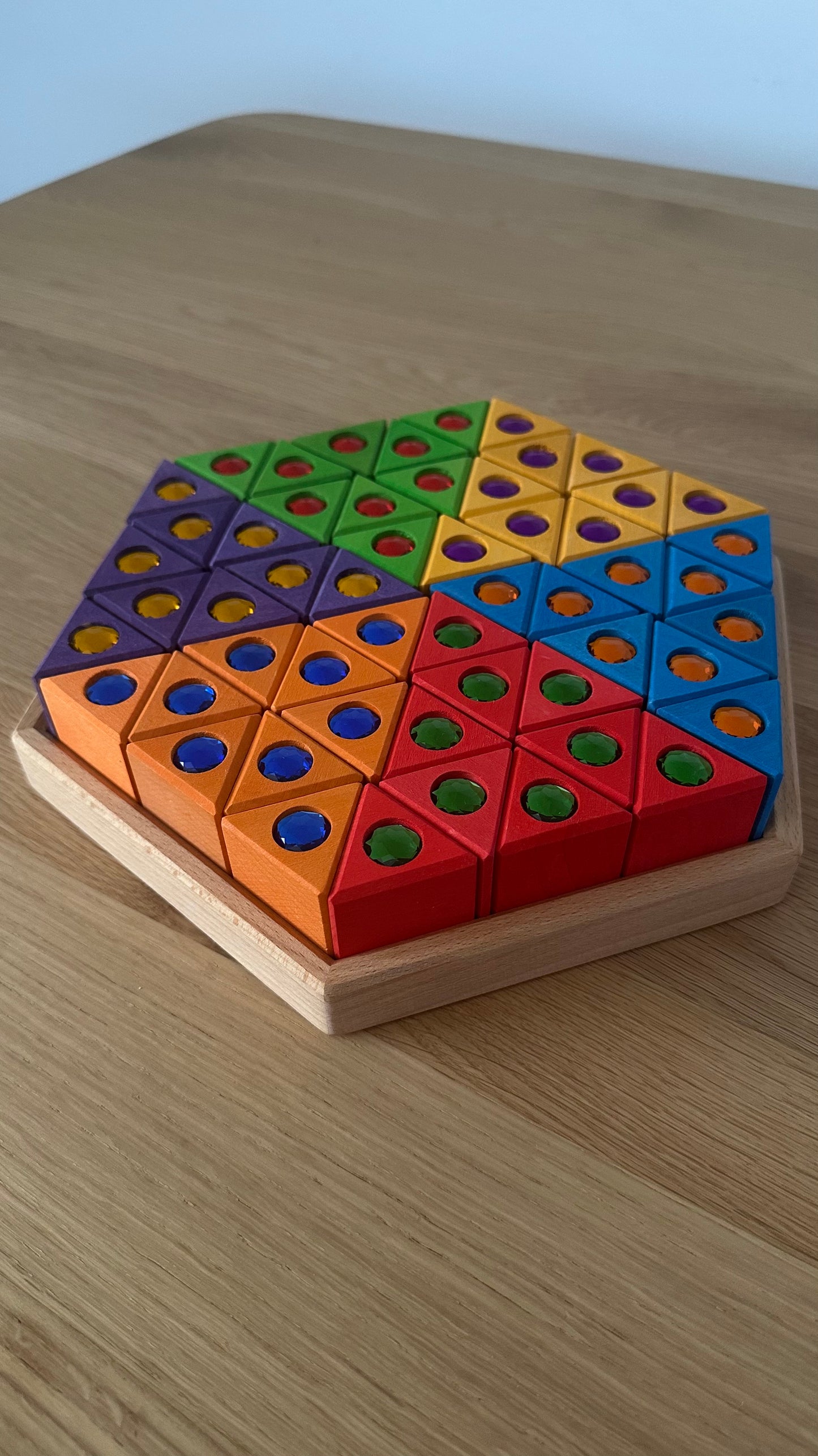 Bauspiel Bunte Dreiecke groß