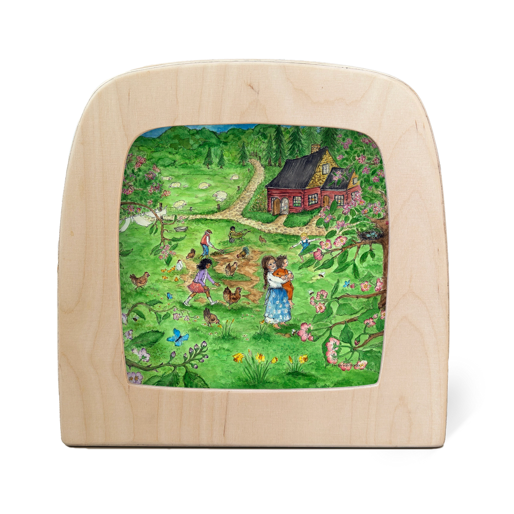 Lichterkarte - Rote Hütte Frühling - Eentje van Margo