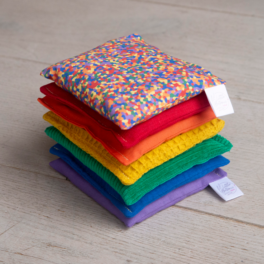 Little Botanic Label - Sensorische Kissen Regenbogenfarben + Confetti Classic