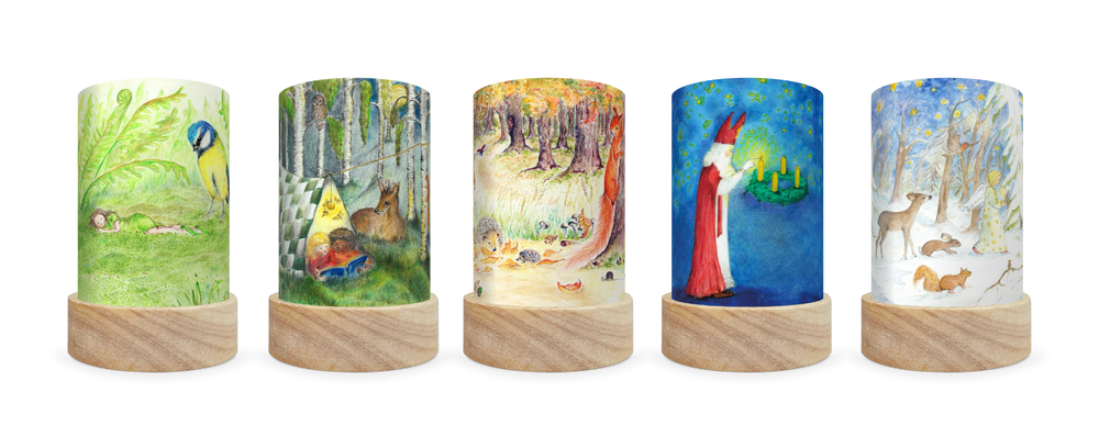 Lichterkarten Set - Eentje van Margo - Jahreszeiten