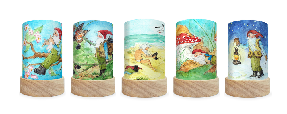 Lichterkarten Set - Eentje van Margo - George der Gnom