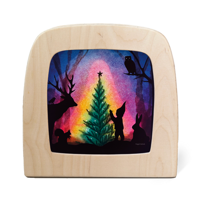 Lichterkarte -Weihnachtsbaum - Vogel Geluk
