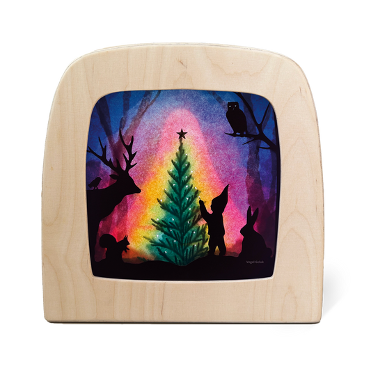 Lichterkarte -Weihnachtsbaum - Vogel Geluk