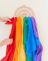 Regenbogen-Display aus Holz für Playsilks, Stoff, Waldorf Toys