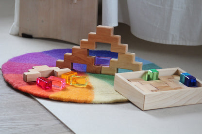 TREPPENKLÖTZE mit Lichtbauquadern