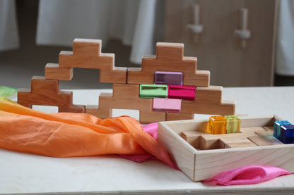 TREPPENKLÖTZE mit Lichtbauquadern