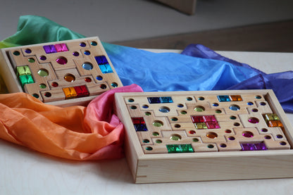 FARBTREPPEN mit Lichtbauquadern 32-teilig