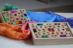 FARBTREPPEN mit Lichtbauquadern 32-teilig