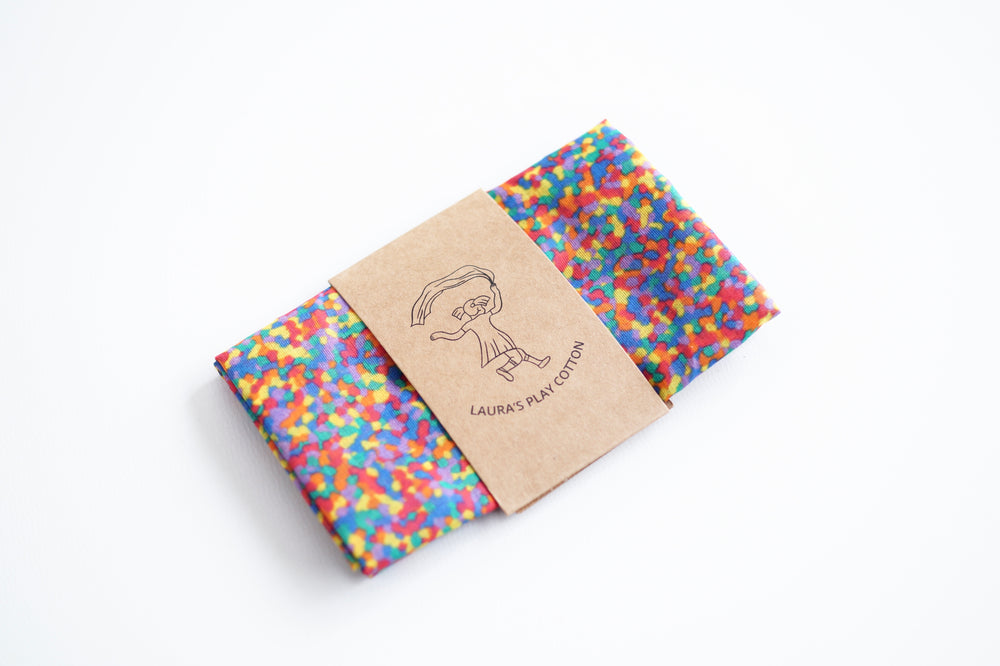 LAURAS PLAY COTTON Spieletuch Confetti Rainbow